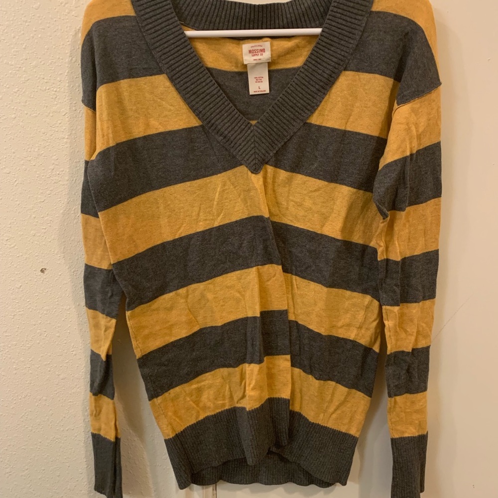Cute mustard and grey sweater